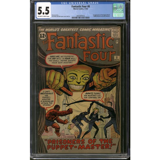 Fantastic Four #8 CGC 5.5 (OW-W) *3697697015*