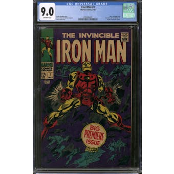 Iron Man #1 CGC 9.0 (OW) *3700096001*