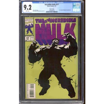 Incredible Hulk #377 CGC 9.2 (W) Third Print *3706482024*