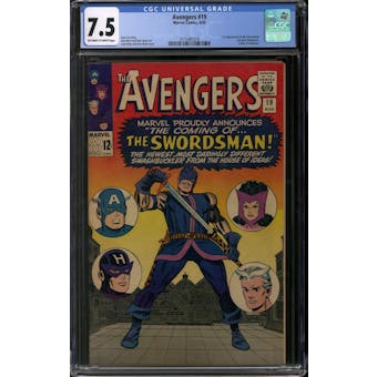 Avengers #19 CGC 7.5 (OW-W) *3715481018*