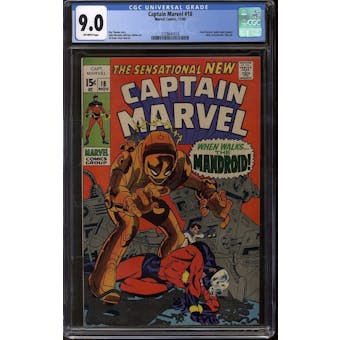 Captain Marvel #18 CGC 9.0 (OW) *3728641018*