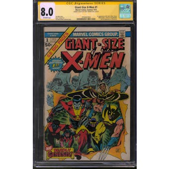 Giant-Size X-Men #1 Roy Thomas Sig Series w/Sketch CGC 8.0 (OW) *3753041003*