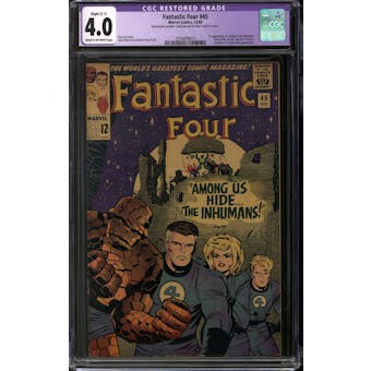 Fantastic Four #45 CGC 4.0 Slight (C-1) Restoration (C-OW) *3756009019*