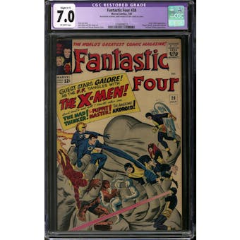 Fantastic Four #28 CGC 7.0 Slight (C-1) Restoration (OW) *3756009023*