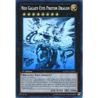Yu-Gi-Oh Galactic Overlord 1st Edition Neo Galaxy-Eyes Photon Dragon GAOV-EN041 Ghost Rare - SLIGHT PLAY (SP)