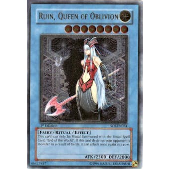 Yu-Gi-Oh Shadow Of Infinity 1st Edition Ruin, Queen Of Oblivion Ultimate Rare