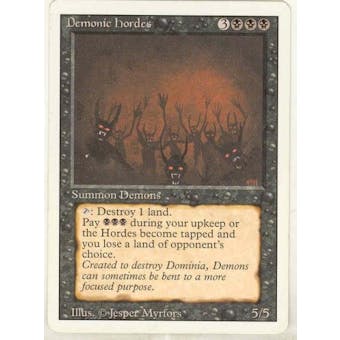 Magic the Gathering 3rd Ed (Revised) Single Demonic Hordes - SLIGHT PLAY (SP)