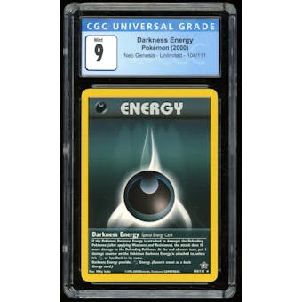 Pokemon Neo Genesis Unlimited Darkness Energy Non-Holo 104/111 CGC 9