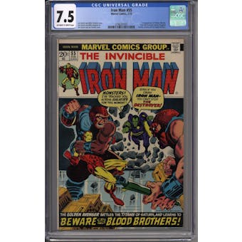 Iron Man #55 CGC 7.5 (OW-W) *3796337001*