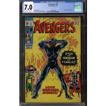Avengers #87 CGC 7.0 (OW-W) *3796396004*