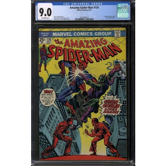 Amazing Spider-Man #136 CGC 9.0 (OW) *3832804013*