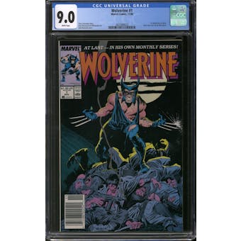 Wolverine #1 CGC 9.0 (W) Newsstand *3837868020*