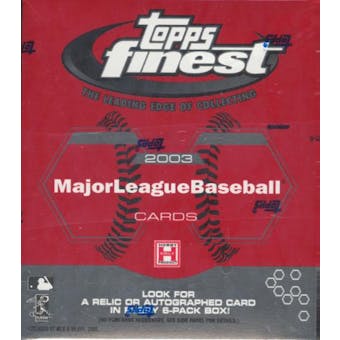 2003 Topps Finest Baseball 6 Pack Mini Hobby Box