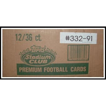 1991 Topps Stadium Club Football Wax 12-Box Case