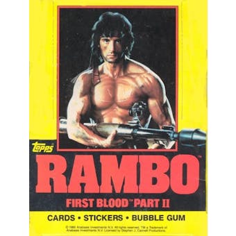 Rambo First Blood Part Two Wax Box (1985 Topps)