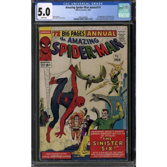 Amazing Spider-Man Annual #1 CGC 5.0 (W) *3882264008*