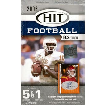 2006 Sage Hit Football BCS Edition Hobby Box