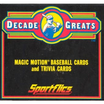 1986 Sportflics Decade Greats Baseball Factory Set