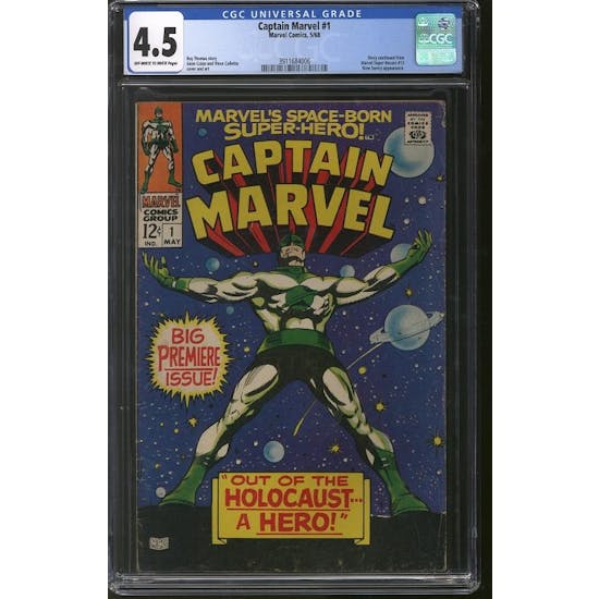 Captain Marvel #1 CGC 4.5 (OW-W) *3911684006*
