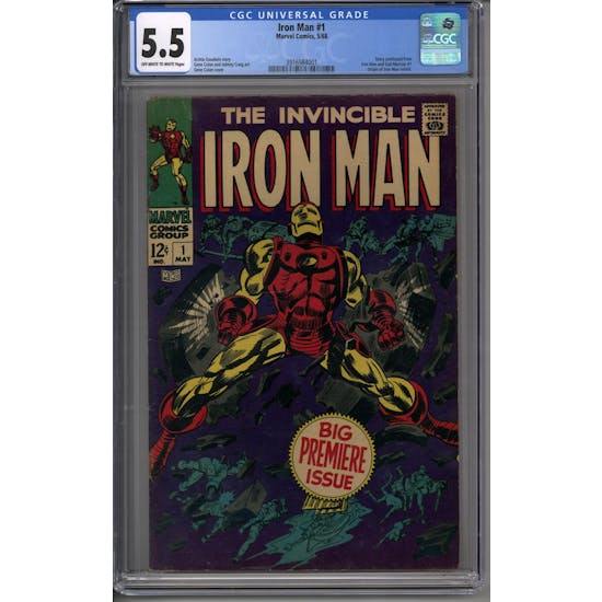Iron Man #1 CGC 5.5 (OW-W) *3916984001*