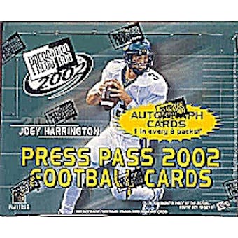 2002 Press Pass Football Hobby Box