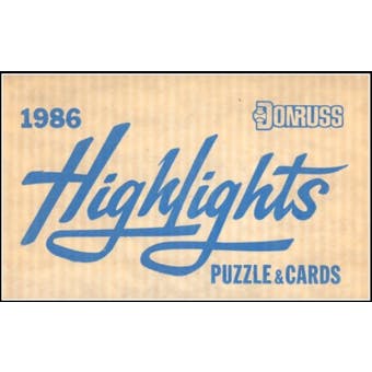 1986 Donruss Highlights Baseball Factory 15 Set Case