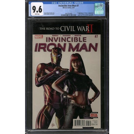 Invincible Iron Man #7 CGC 9.6 (W) *3941521003*