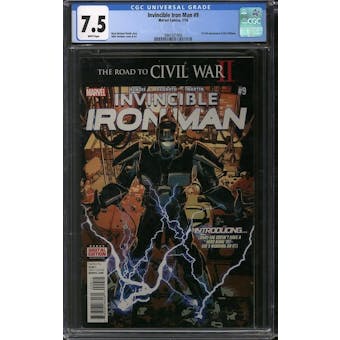 Invincible Iron Man #9 CGC 7.5 (W) *3941521005*