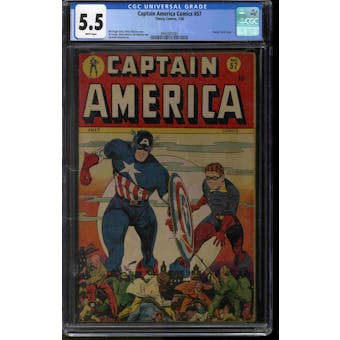 Captain America Comics #57 CGC 5.5 (W) *3942921001*