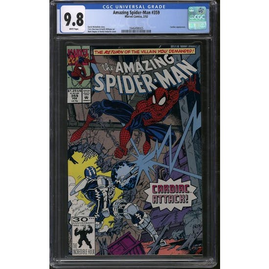 Amazing Spider-Man #359 CGC 9.8 (W) *3946498005*