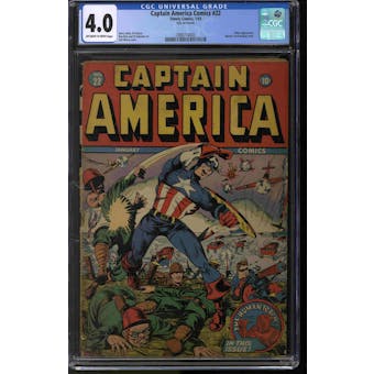 Captain America Comics #22 CGC 4.0 (OW-W) *3988714003*