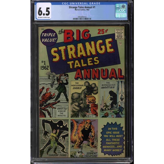 Strange Tales Annual #1 CGC 6.5 (OW-W) *3993895018*
