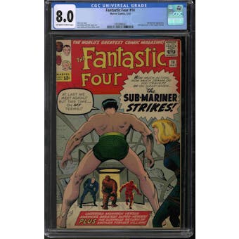 Fantastic Four #14 CGC 8.0 (OW-W) *3993896002*