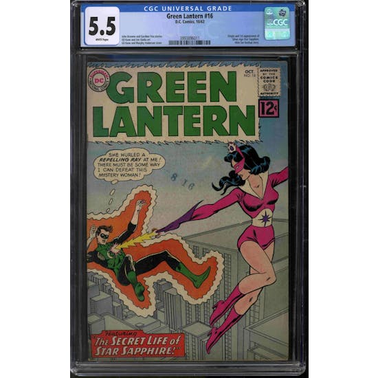 Green Lantern #16 CGC 5.5 (W) *3993896011*