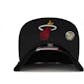 Miami Heat Adidas NBA Authentic Draft Black Snapback Hat (Adult One Size)