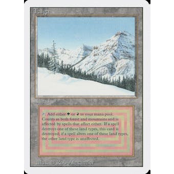 Magic the Gathering 3rd Ed Revised Taiga HEAVILY PLAYED (HP)
