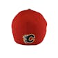 Calgary Flames Reebok Red Playoffs Cap Flex Fitted Hat (Adult L/XL)