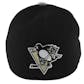 Pittsburgh Penguins Reebok Black Playoffs Cap Flex Fitted Hat (Adult L/XL)