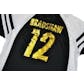 Pittsburgh Steelers Terry Bradshaw Majestic Black HOF Draft Him VII V-Neck Tee Shirt (Womens L)