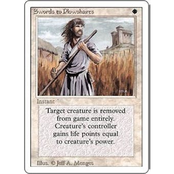 Magic the Gathering 3rd Ed (Revised) FBB Italian Single Swords to Plowshares - MODERATE PLAY (MP)
