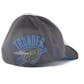 Oklahoma City Thunder Adidas NBA Pro Shape Flex Grey Fitted Hat (Adult L/XL)