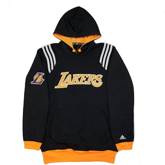 Los Angeles Lakers Adidas Black Fleece Pullover Hoodie (Adult L)