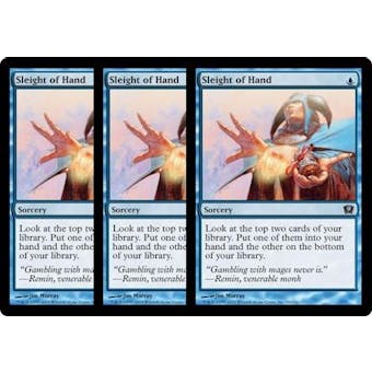 Magic the Gathering 9th Edition 3x LOT Sleight of Hand Foil - SLIGHT PLAY (SP)