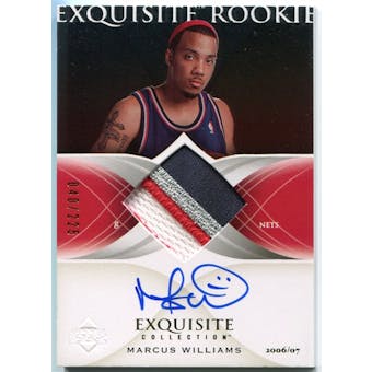 2006/07 Exquisite Collection #61 Marcus Williams Rookie Autograph Patch 40/225