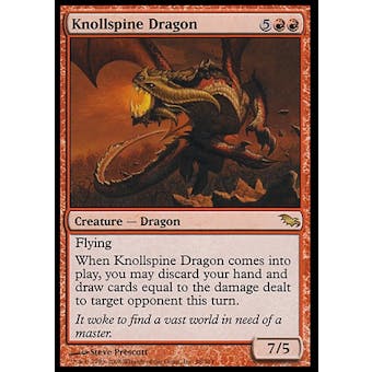 Magic the Gathering Shadowmoor Single Knollspine Dragon - SLIGHT PLAY (SP)