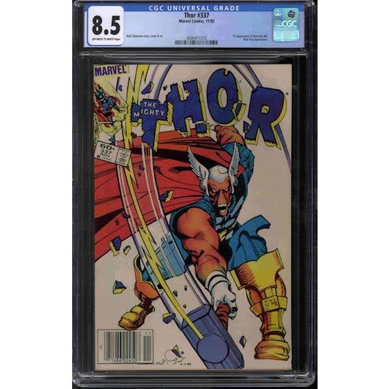 Thor #337 CGC 8.5 (OW-W) *4006411016* Newstand Edition
