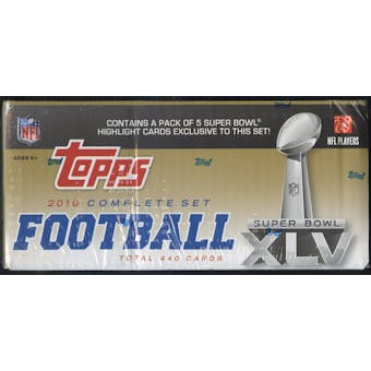 2010 Topps Factory Set Football Super Bowl XLV (Box)