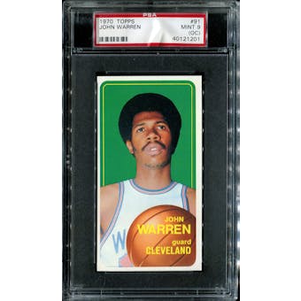 1970/71 Topps Basketball #91 John Warren PSA 9 (MINT) (OC) *1201