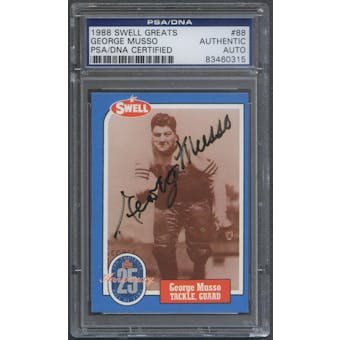 1988 Swell Greats #88 George Musso Signed Auto PSA DNA