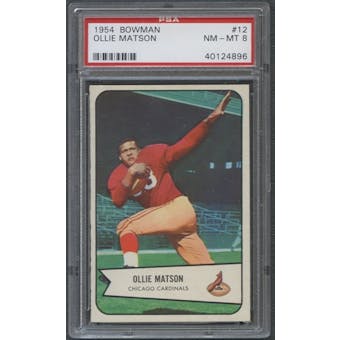 1954 Bowman Football #12 Ollie Matson PSA 8 (NM-MT) *4896